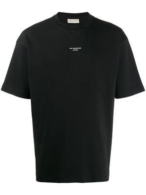 Drôle De Monsieur printed cotton T-shirt - Black