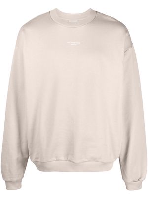 Drôle De Monsieur printed long-sleeved sweatshirt - Neutrals