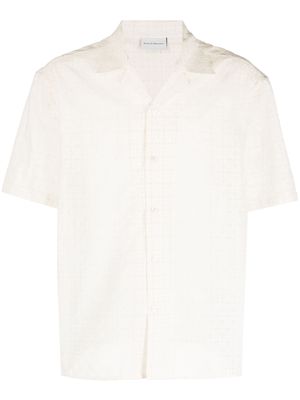 Drôle De Monsieur short-sleeved textured shirt - Neutrals