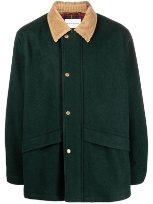 Drôle De Monsieur single-breasted wool-blend jacket - Green