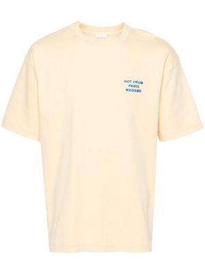 Drôle De Monsieur slogan-embroidered cotton T-shirt - ST STRAW