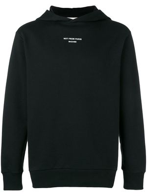 Drôle De Monsieur slogan hooded sweater - Black