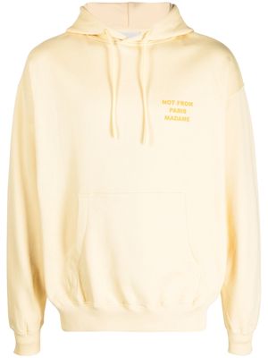 Drôle De Monsieur slogan print hoodie - Yellow