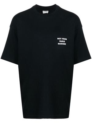 Drôle De Monsieur slogan-print T-shirt - Black