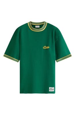 Drôle de Monsieur Sport Embroidered Logo T-Shirt in Forest Green