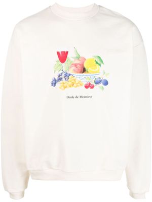 Drôle De Monsieur Vase à Fruits cotton sweatshirt - Neutrals