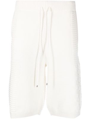 Drôle De Monsieur waffle-knit bermuda shorts - White