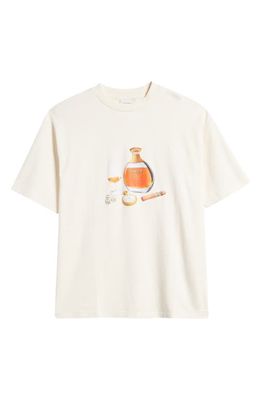 Drôle de Monsieur Wagon Bar Graphic T-Shirt in Cream