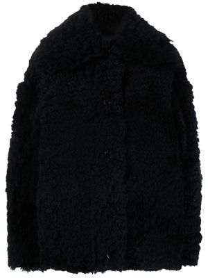 Drome button-up shearling coat - Black