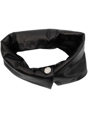 Drome buttoned leather scarf - Black