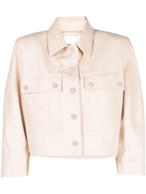 Drome cropped leather jacket - Neutrals