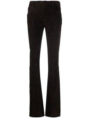Drome flared suede trousers - Brown