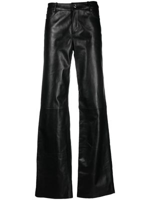 Drome high-waist lambskin trousers - Black