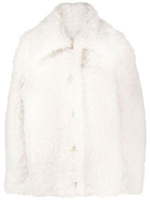 Drome lamb fur buttoned jacket - White