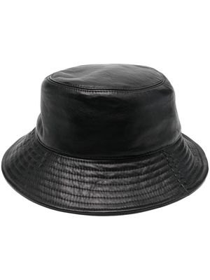 Drome leather bucket hat - Black