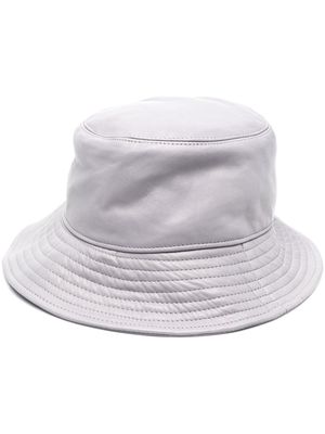 Drome leather bucket hat - Grey