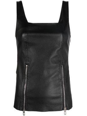 Drome leather vest top - Black