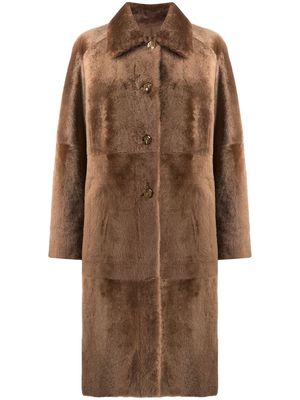 Drome reversible shearling coat - Brown