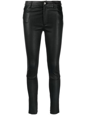 Drome skinny-cut leather trousers - Black
