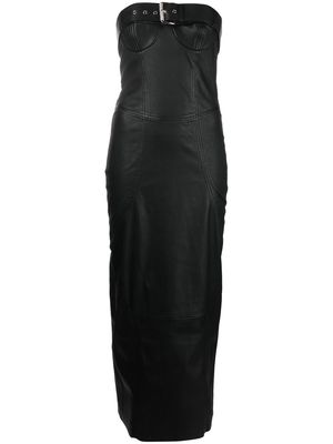 Drome strapless leather dress - Black