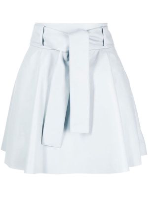 Drome tied-waist leather skirt - White