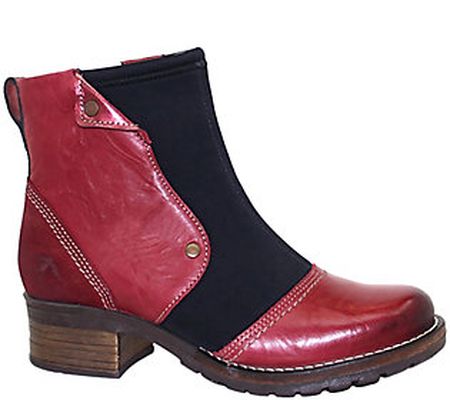 Dromedaris Leather & Neoprene Ankle Boots - Kas sia Neoprene