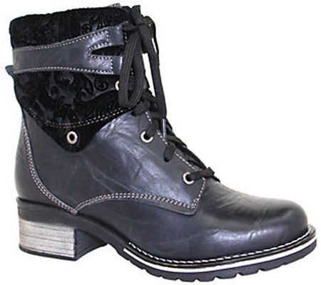 Dromedaris Leather Lace Up Ankle Boots - Kara V elvet