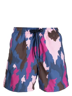 Drumohr abstract-print swim shorts - Blue