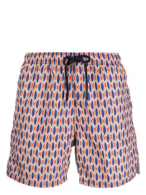 Drumohr abstract-print swim shorts - Red