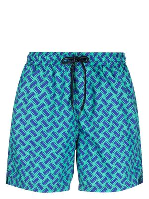 Drumohr all-over graphic-print swim shorts - Green