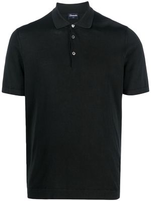 Drumohr button-placket polo shirt - Black