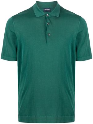 Drumohr button-placket short-sleeved polo shirt - Green