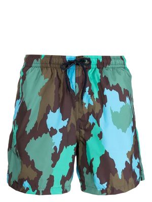 Drumohr camouflage-print swim shorts - Green