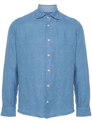 Drumohr classic-collar linen shirt - Blue