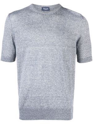 Drumohr cotton-linen knit T-shirt - Blue