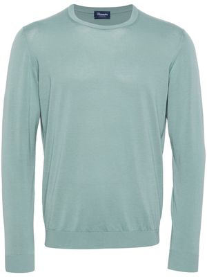 Drumohr crew-neck cotton jumper - Green