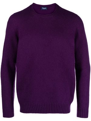 Drumohr crew-neck lambswool jumper - Purple