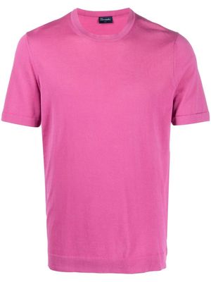 Drumohr crew-neck short-sleeve T-shirt - Pink