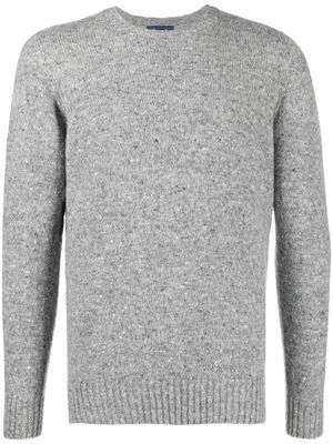 Drumohr crew neck speckle knit jumper - Grey