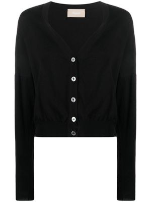 Drumohr cropped V-neck cardigan - Black