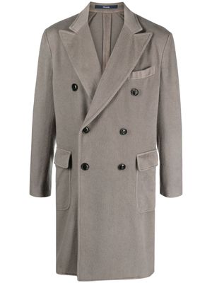 Drumohr double-breasted cashmere coat - Grey
