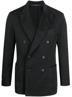 Drumohr double-breasted cotton blazer - Black