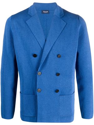 Drumohr double-breasted cotton blazer - Blue