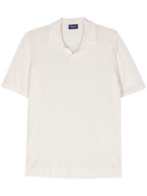 Drumohr fine-knit cotton polo shirt - White