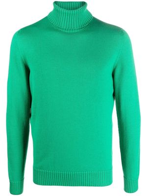 Drumohr fine-knit roll-neck jumper - Green