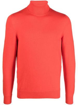 Drumohr fine-knit roll-neck jumper - Orange