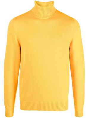 Drumohr fine-knit roll-neck jumper - Yellow