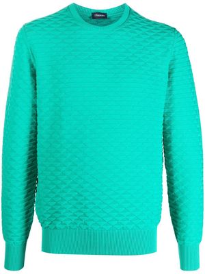 Drumohr geometric jacquard knitted jumper - Green