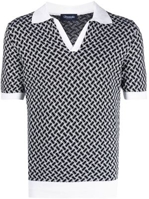 Drumohr geometric-pattern polo shirt - White