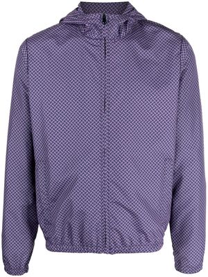 Drumohr geometric-print hooded jacket - Pink